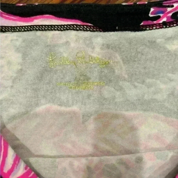 - Lilly Pulitzer Sophie Shift Dress Black Pink Floral Sz GIRLS (kids) 12-14 - Picture 4 of 5